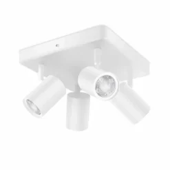 Plafonnier Philips WiZ IMAGEO LED Blanc, 4 lumières, Changeur de couleurs