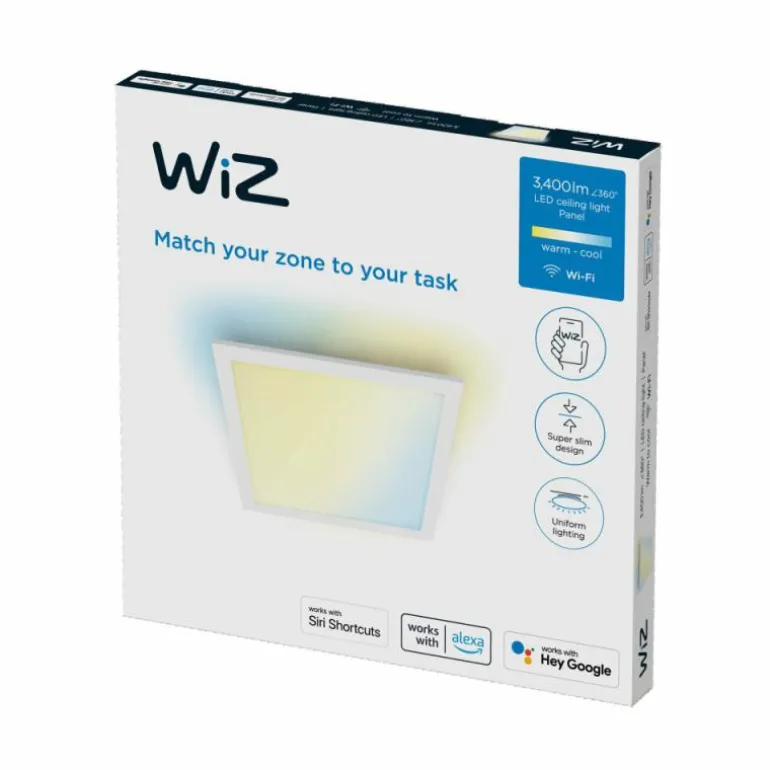 Plafonnier Philips WiZ LED Blanc, 1 lumière