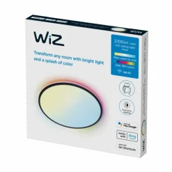 Plafonnier Philips WiZ Rune LED Noir, Blanc, 1 lumière, Changeur de couleurs