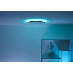 Plafonnier Philips WiZ Rune LED Noir, Blanc, 1 lumière, Changeur de couleurs