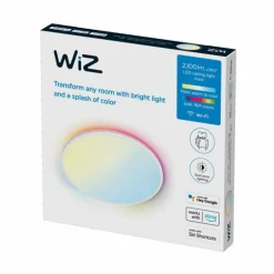 Plafonnier Philips WiZ Rune LED Blanc, 1 lumière, Changeur de couleurs