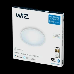 Plafonnier Philips WiZ Super Slim LED Blanc, 1 lumière
