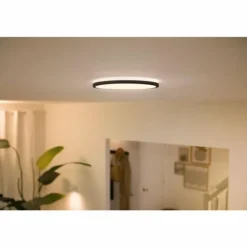 Plafonnier Philips WiZ Super Slim LED Noir, 1 lumière