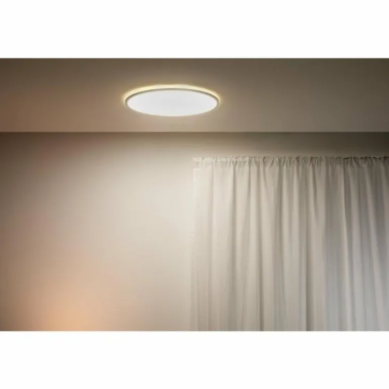 Plafonnier Philips WiZ SuperSlim LED Blanc, 1 lumière, Changeur de couleurs
