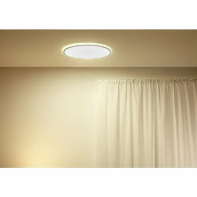 Plafonnier Philips WiZ SuperSlim LED Blanc, 1 lumière, Changeur de couleurs
