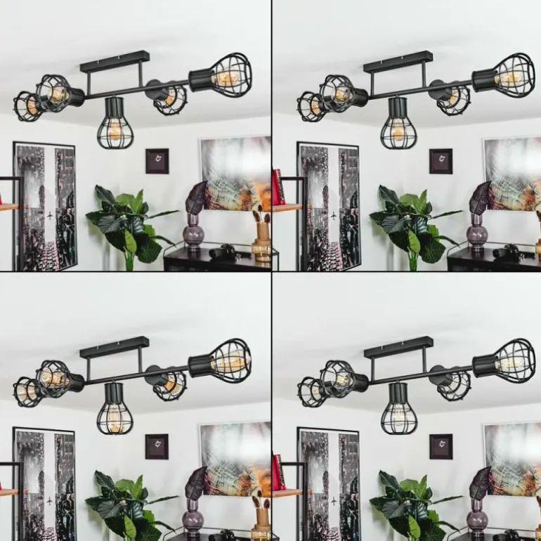 Plafonnier Pila Noir, 5 lumières