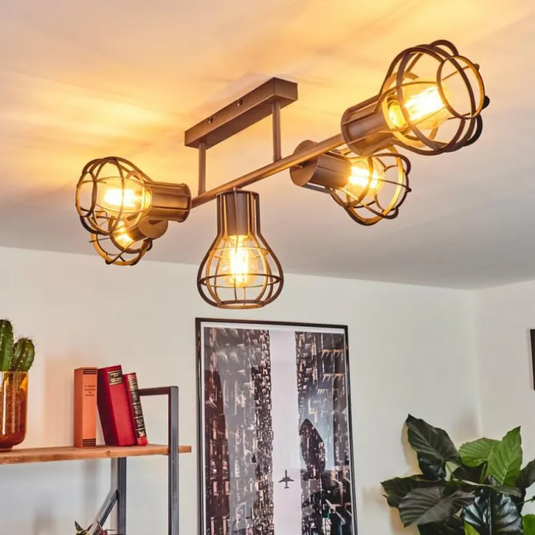 Plafonnier Pila Noir, 5 lumières