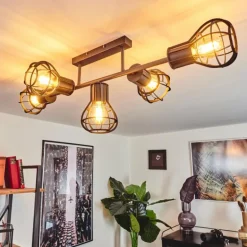 Plafonnier Pila Noir, 5 lumières