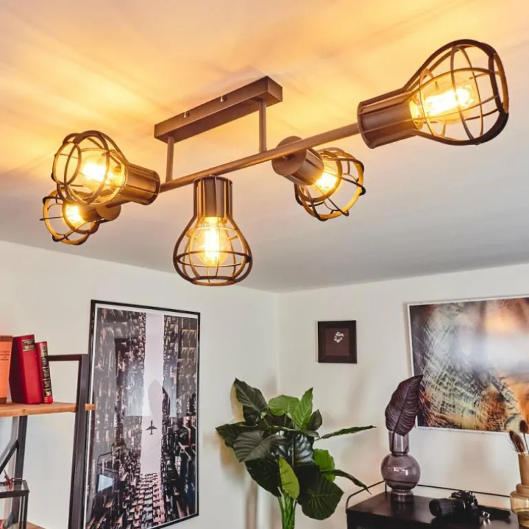 Plafonnier Pila Noir, 5 lumières