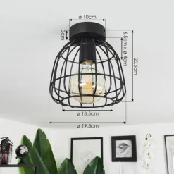 Plafonnier Piment Noir, 1 lumière