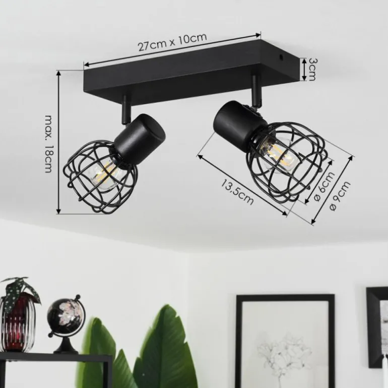 Plafonnier Piment Noir, 2 lumières