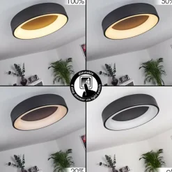 Plafonnier Pine LED Noir, 1 lumière