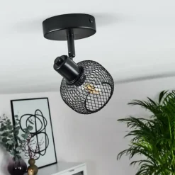 Plafonnier Pipisu Noir, 1 lumière