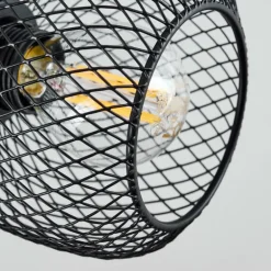 Plafonnier Pipisu Noir, 4 lumières