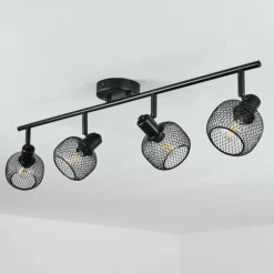 Plafonnier Pipisu Noir, 4 lumières