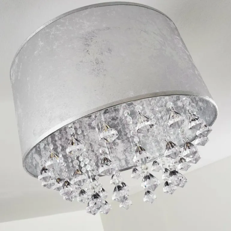 Plafonnier Pirinoa Argenté, 1 lumière