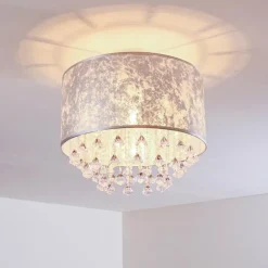 Plafonnier Pirinoa Argenté, 1 lumière