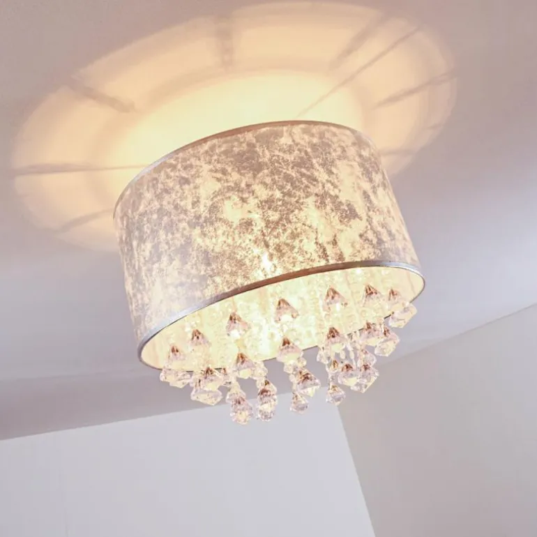 Plafonnier Pirinoa Argenté, 1 lumière