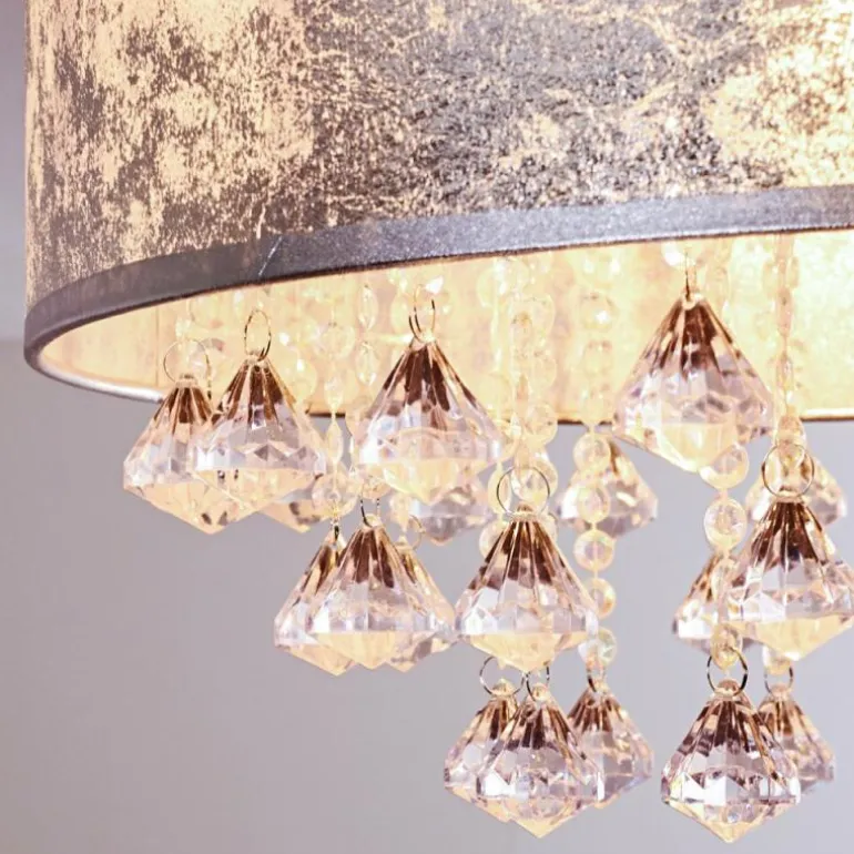 Plafonnier Pirinoa Argenté, 1 lumière