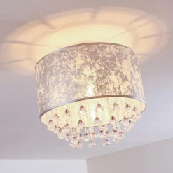 Plafonnier Pirinoa Argenté, 1 lumière