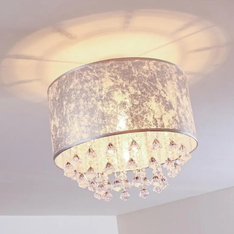 Plafonnier Pirinoa Argenté, 1 lumière