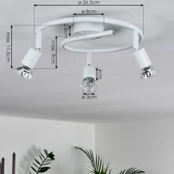Plafonnier Planes LED Blanc, 3 lumières