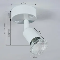 Plafonnier Planes LED Blanc, 1 lumière