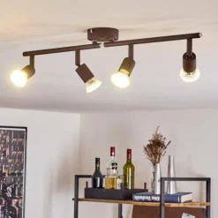 Plafonnier Planes LED Rouille, 4 lumières
