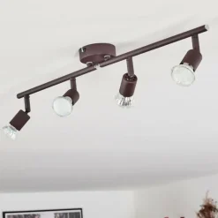 Plafonnier Planes LED Rouille, 4 lumières