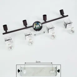 Plafonnier Planes LED Rouille, 4 lumières