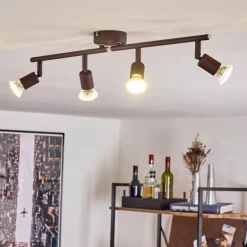 Plafonnier Planes LED Rouille, 4 lumières