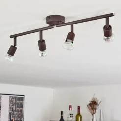 Plafonnier Planes LED Rouille, 4 lumières