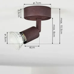 Plafonnier Planes LED Rouille, 1 lumière