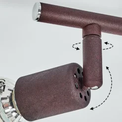 Plafonnier Planes LED Rouille, 2 lumières