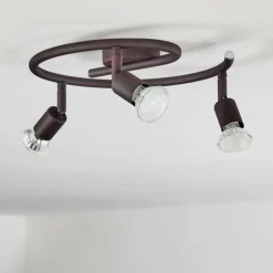 Plafonnier Planes LED Rouille, 3 lumières
