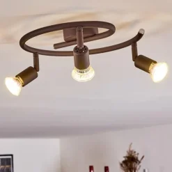 Plafonnier Planes LED Rouille, 3 lumières