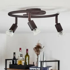 Plafonnier Planes LED Rouille, 3 lumières