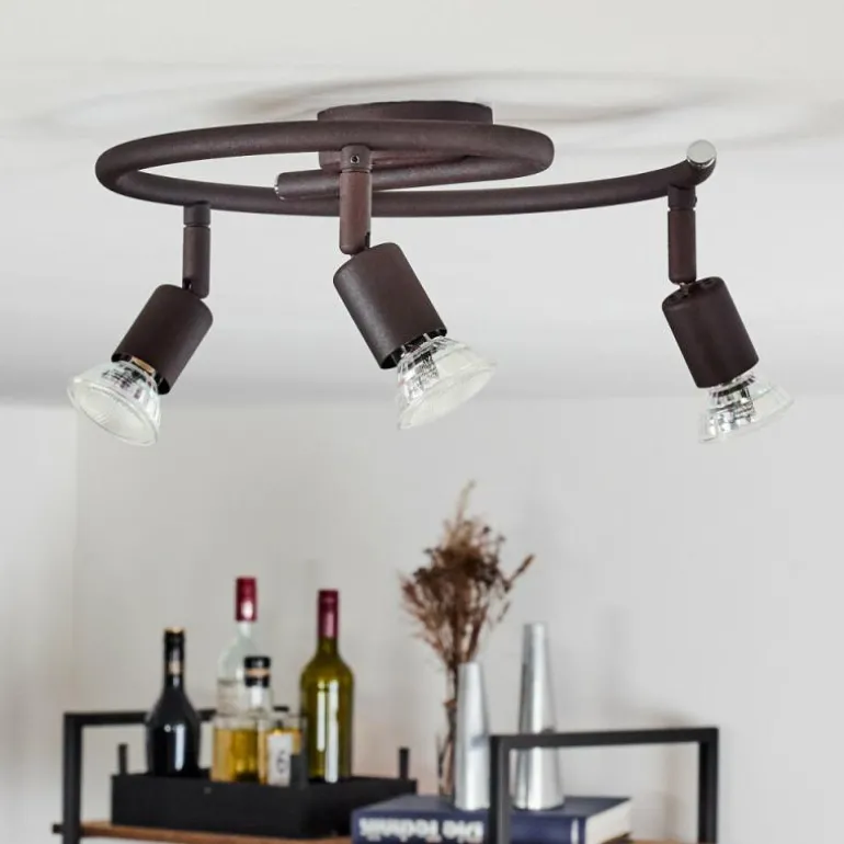 Plafonnier Planes LED Rouille, 3 lumières