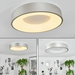 Plafonnier Playas LED Argenté, Blanc, 1 lumière