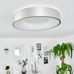 Plafonnier Playas LED Argenté, Blanc, 1 lumière