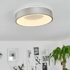 Plafonnier Playas LED Argenté, Blanc, 1 lumière