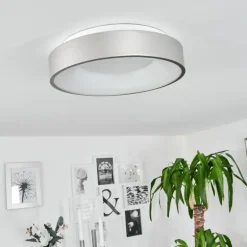 Plafonnier Playas LED Argenté, Blanc, 1 lumière