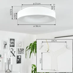 Plafonnier Playas LED Blanc, 1 lumière