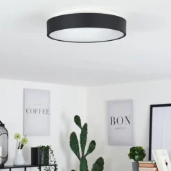 Plafonnier Playas LED Noir, Blanc, 1 lumière