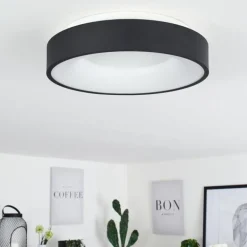 Plafonnier Playas LED Noir, Blanc, 1 lumière