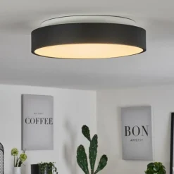 Plafonnier Playas LED Noir, Blanc, 1 lumière