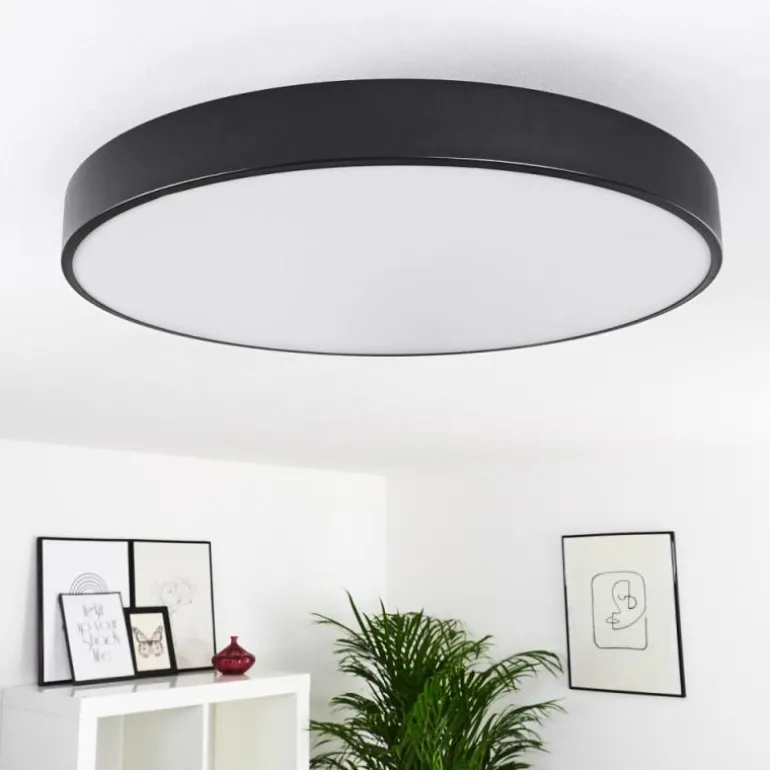 Plafonnier Plovdiv LED Blanc, 1 lumière, Télécommandes