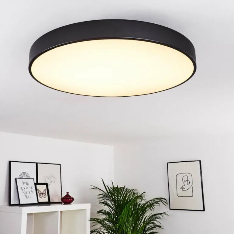 Plafonnier Plovdiv LED Blanc, 1 lumière, Télécommandes