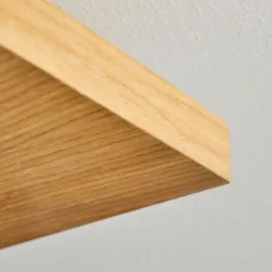 Plafonnier Pompu LED Bois clair, Noir, 1 lumière