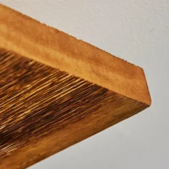 Plafonnier Pompu LED Bois foncé, Noir, 1 lumière